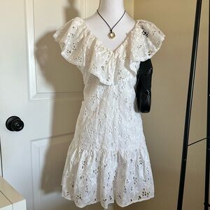 Rebecca Taylor Cream Lace Mini Dress